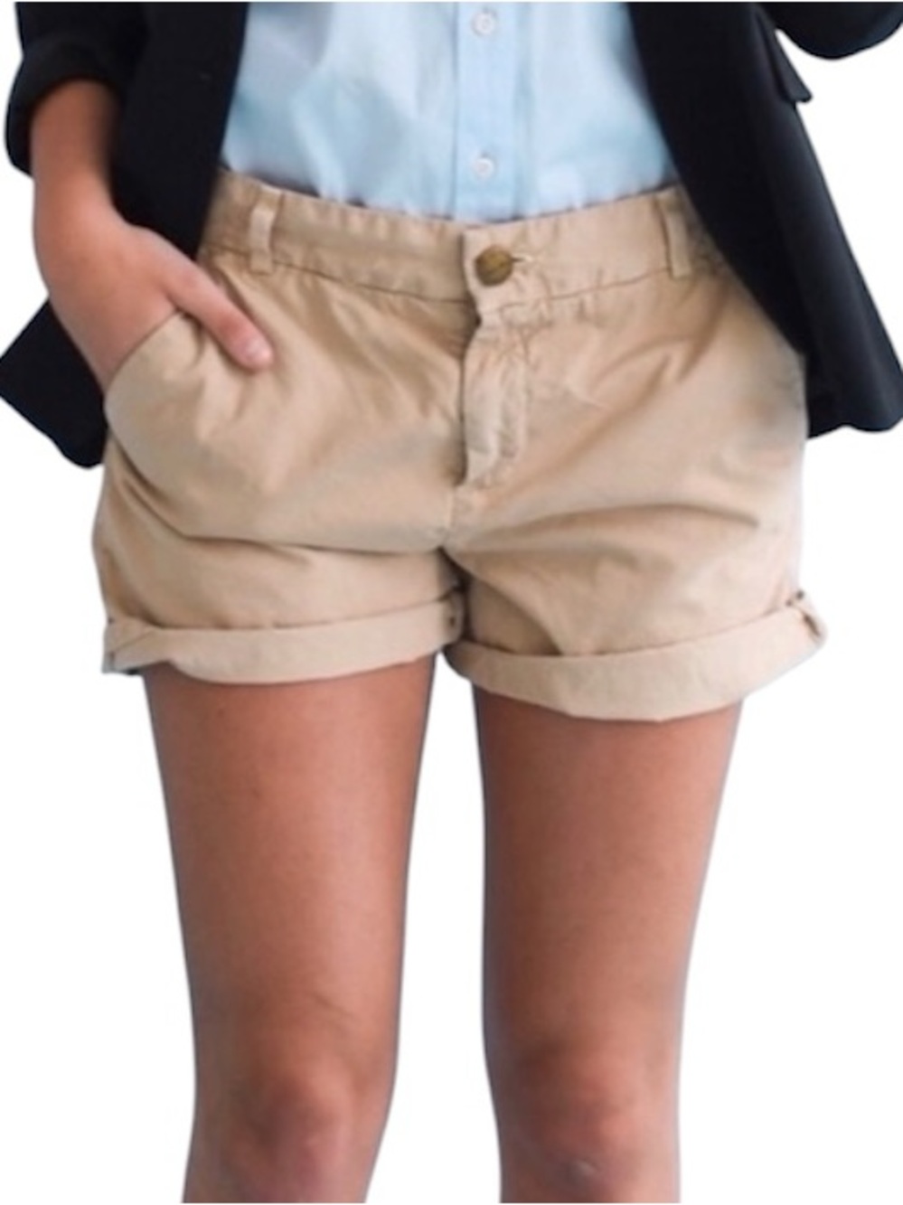 Current Elliot Shorty Captain Short Rolled Boyish Preppy Sand Tan Neutral 27 0